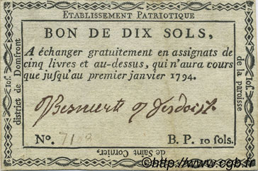 10 Sols FRANCE regionalismo y varios Saint Cornier 1792 Kc.61.521 MBC