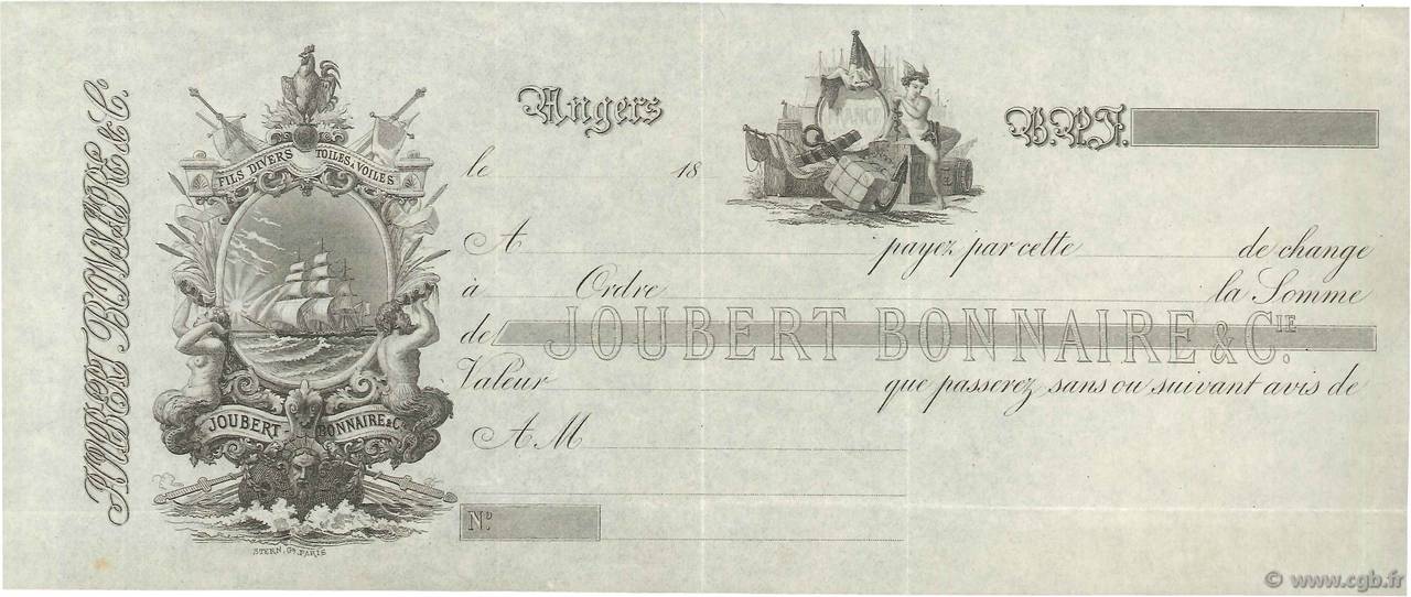 Francs FRANCE regionalismo e varie Angers  1850 DOC.Lettre SPL