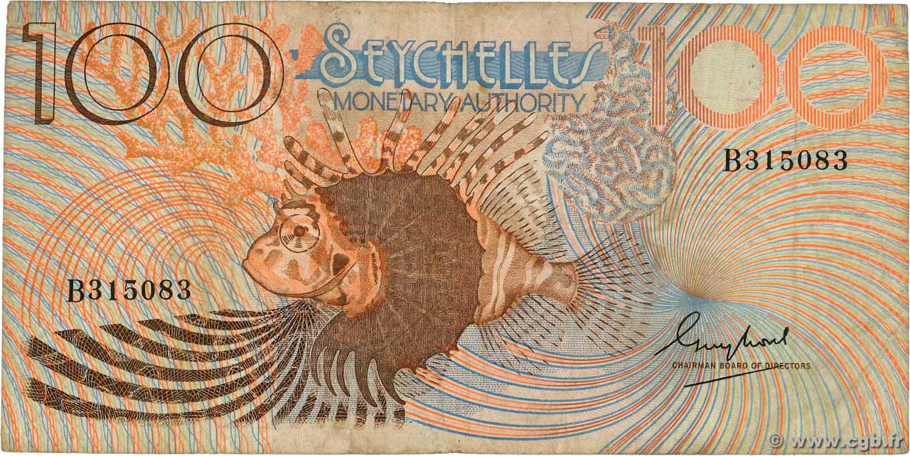 100 Rupees SEYCHELLEN  1980 P.27a S