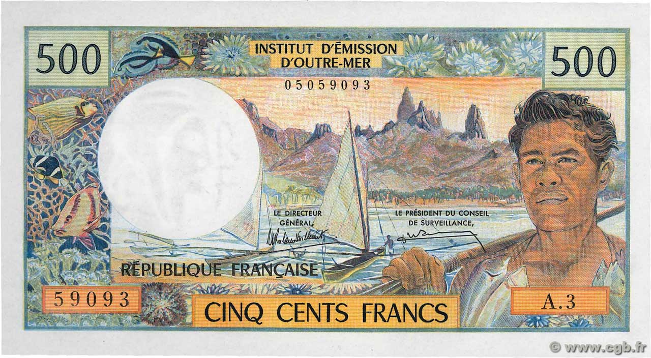 500 Francs TAHITI  1985 P.25d NEUF