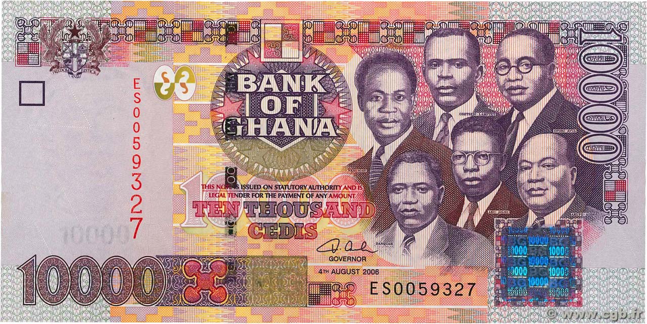 10000 Cedis GHANA  2006 P.35c UNC