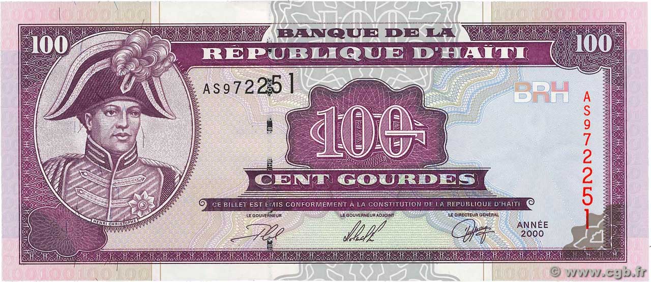 100 Gourdes HAÏTI  2000 P.268 pr.NEUF