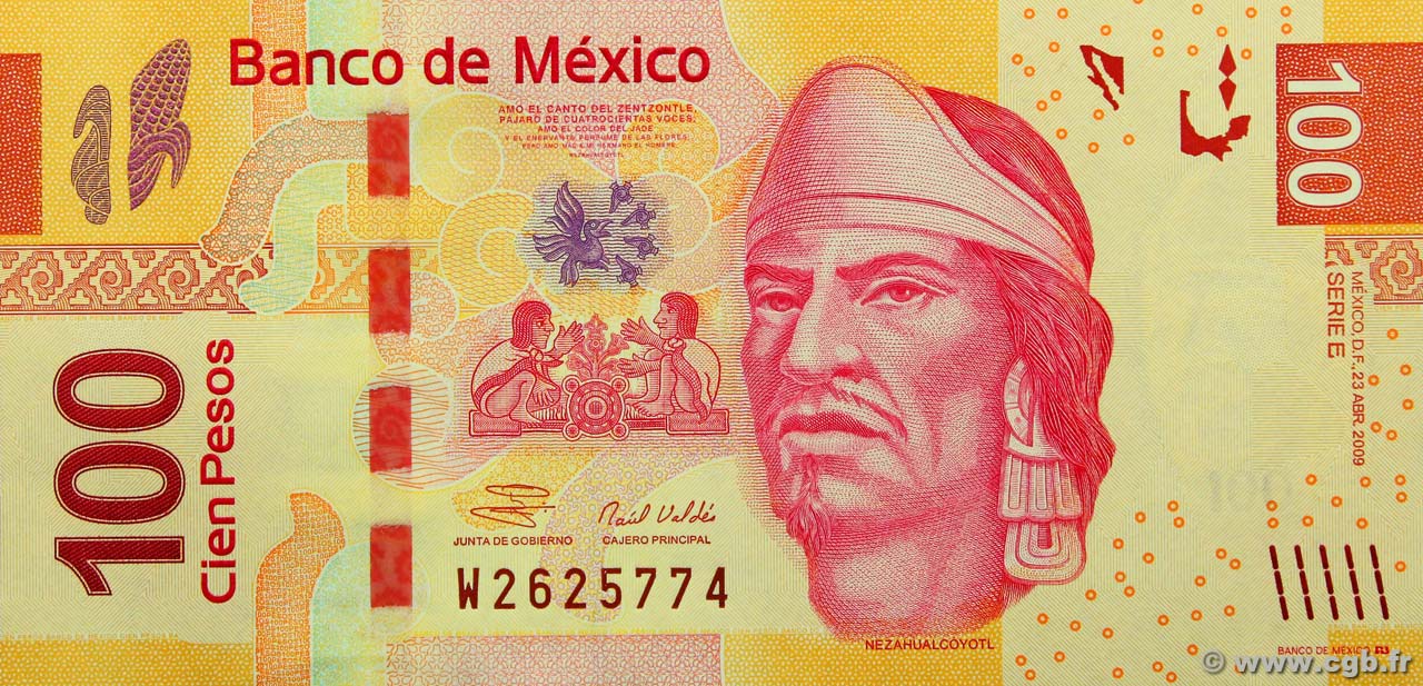 100 Pesos MEXICO  2009 P.124b ST