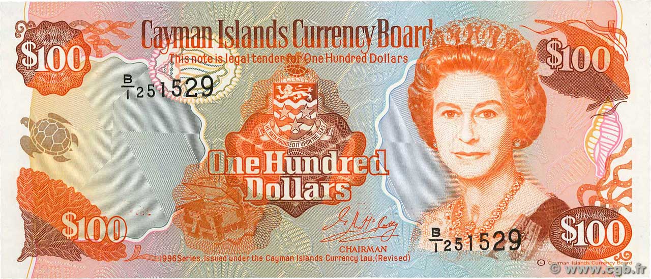 100 Dollars KAIMANINSELN  1996 P.20 ST