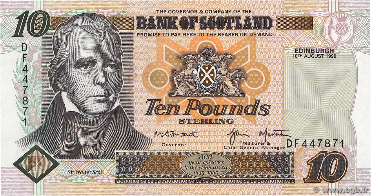 10 Pounds SCOTLAND  1998 P.120c UNC