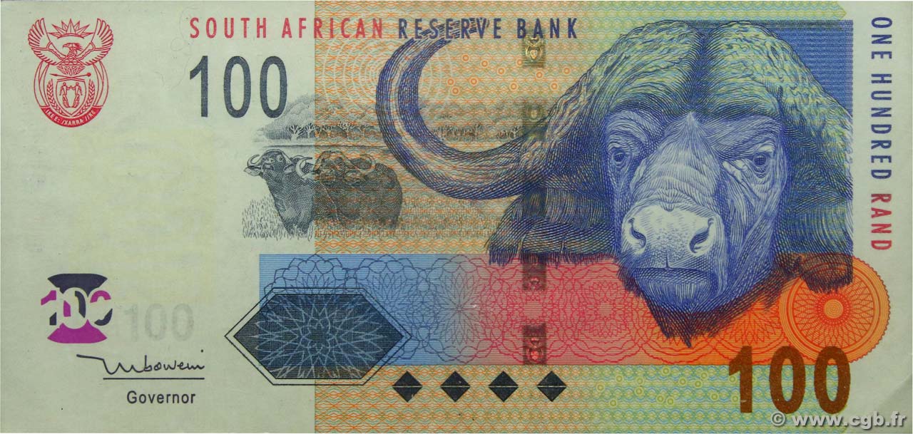 100 Rand SOUTH AFRICA  2005 P.131a XF+
