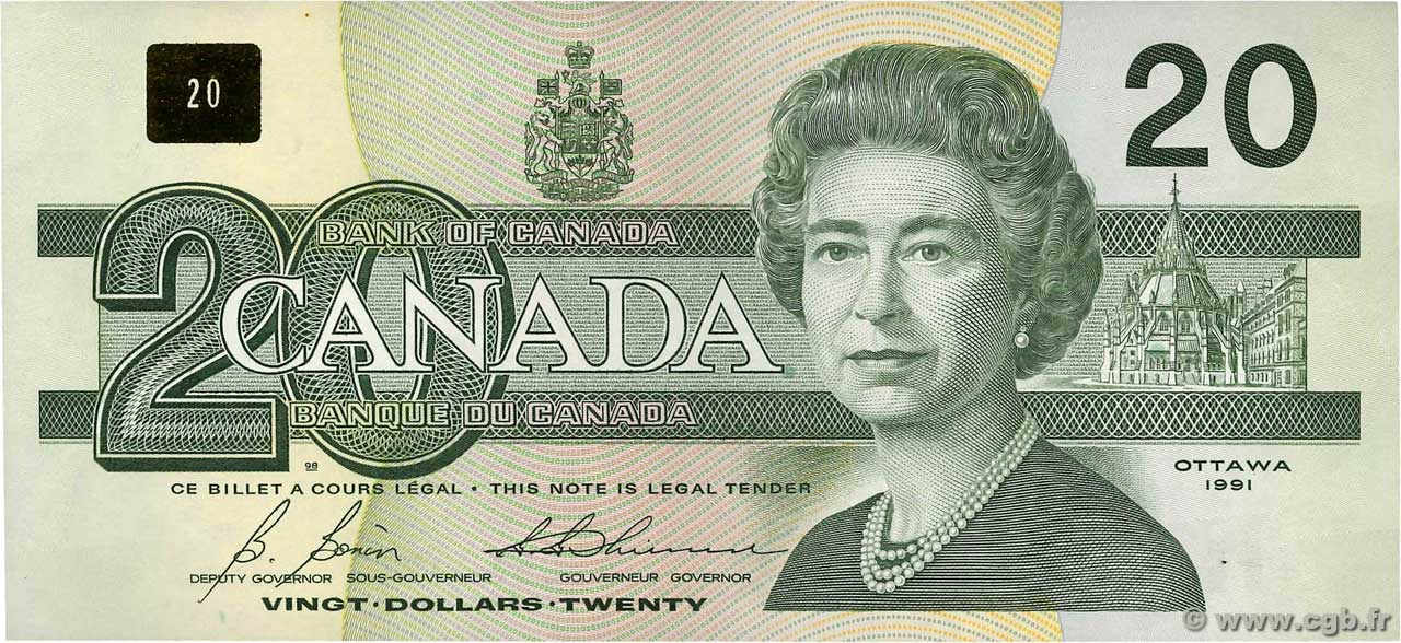 20 Dollars CANADA  1991 P.097b AU-