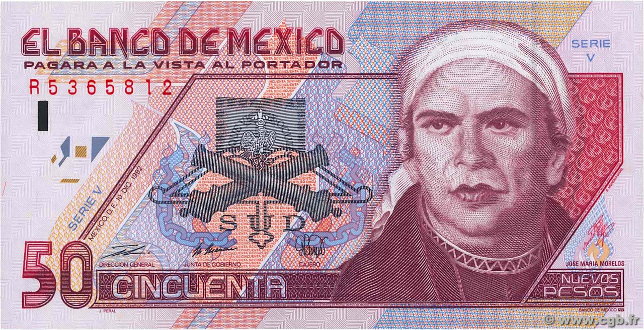 50 Nuevos Pesos MEXIQUE  1992 P.101 NEUF