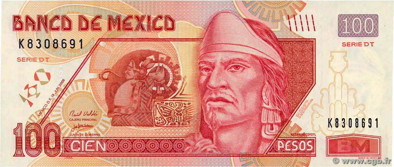 100 Pesos MEXICO  2006 P.118i FDC