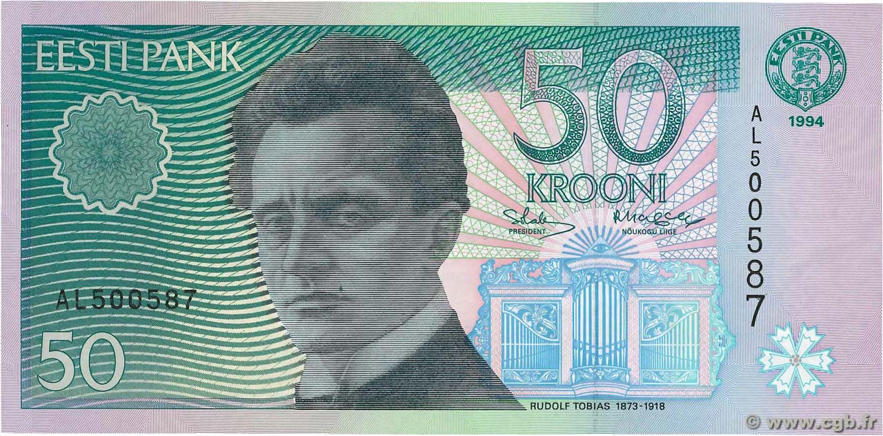 50 Krooni ESTONIA  1994 P.78a FDC