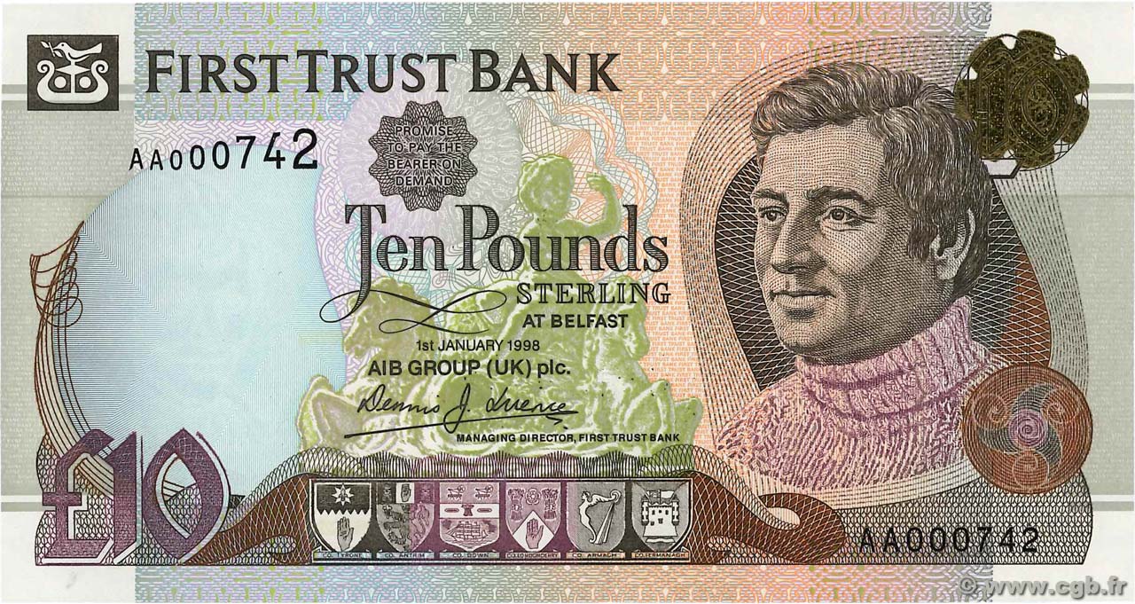 10 Pounds NORTHERN IRELAND  1998 P.136 ST