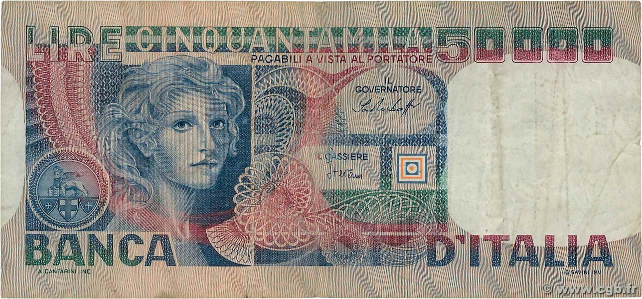 50000 Lire ITALIA  1978 P.107b MB