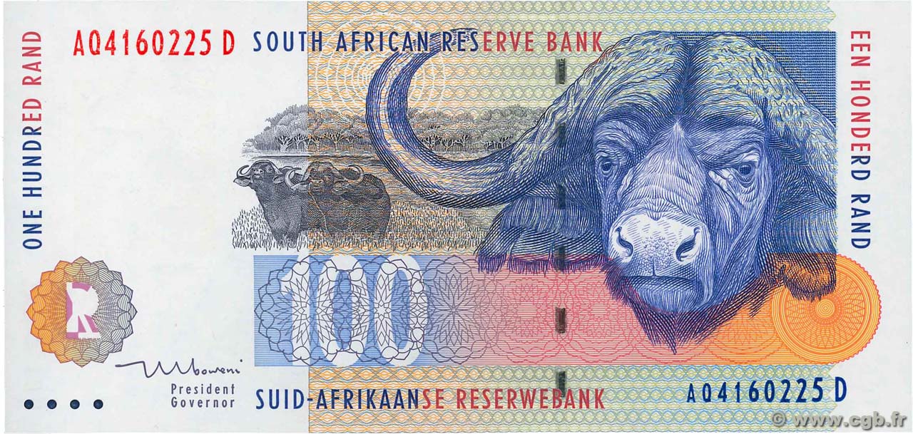 100 Rand SOUTH AFRICA  1999 P.126b UNC-