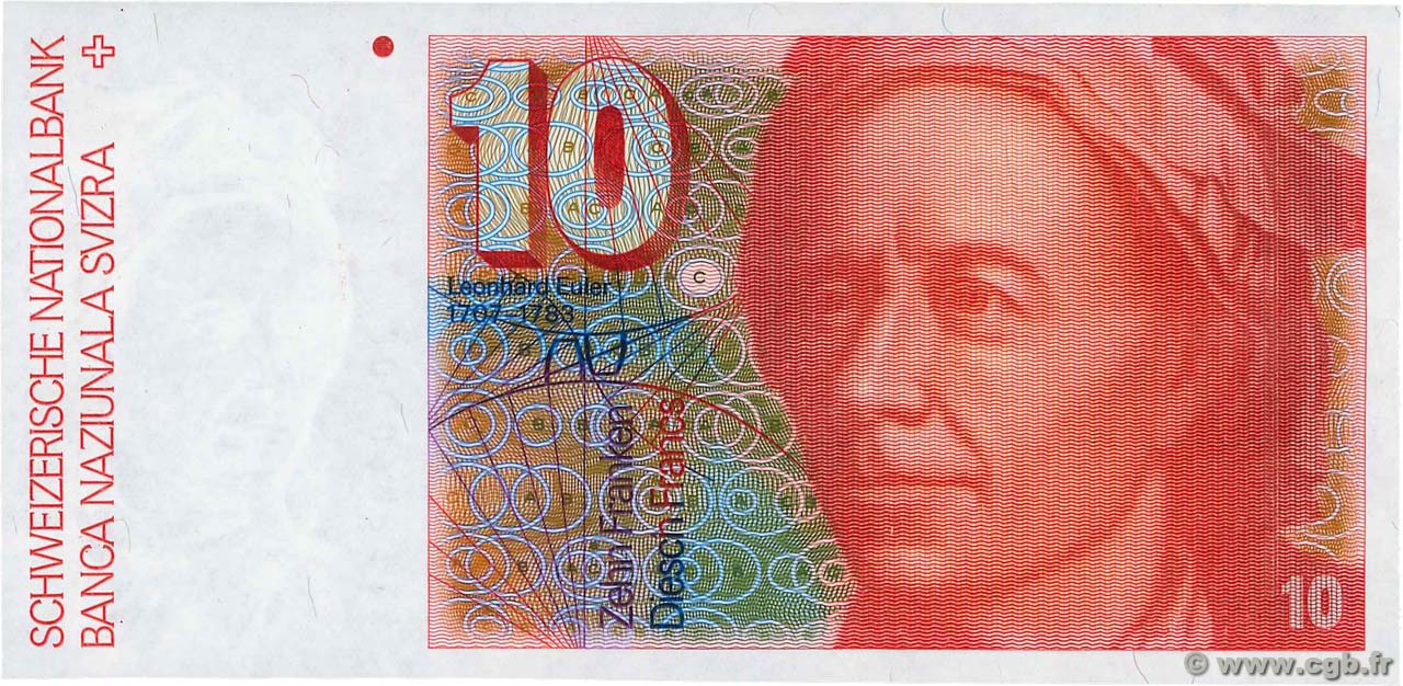 10 Francs SUISSE  1980 P.53b FDC
