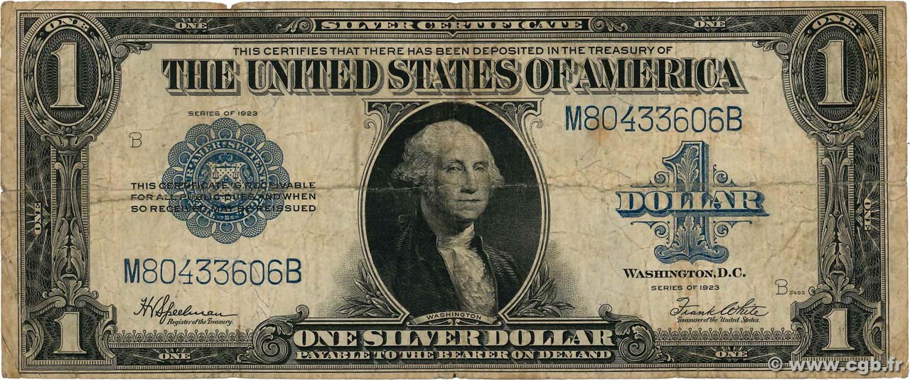 1 Dollar ÉTATS-UNIS D AMÉRIQUE  1923 P.342 pr.TB