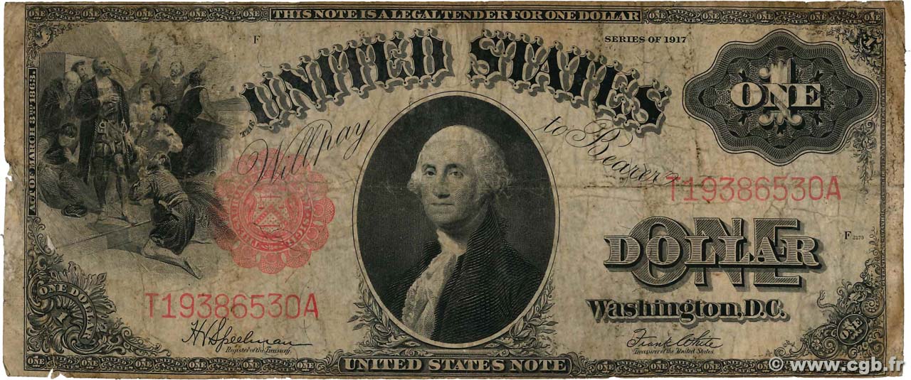 1 Dollar STATI UNITI D AMERICA  1917 P.187 q.MB