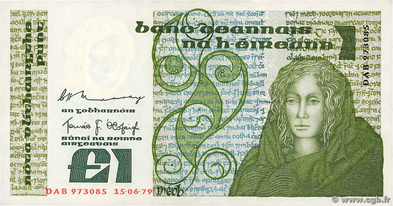 1 Pound IRLANDA  1980 P.070b MBC+