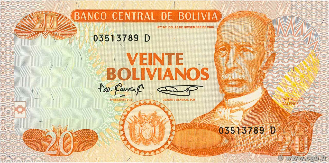 20 Bolivianos BOLIVIE  1995 P.219 NEUF