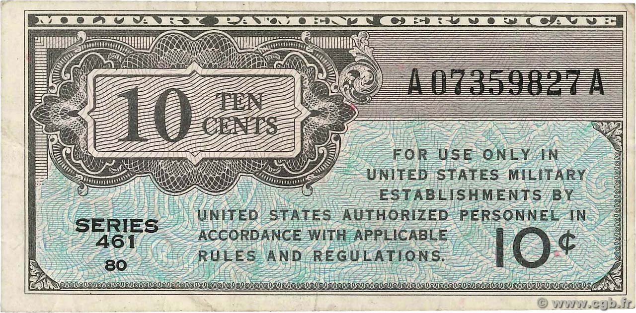 10 Cents STATI UNITI D AMERICA  1946 P.M002 BB