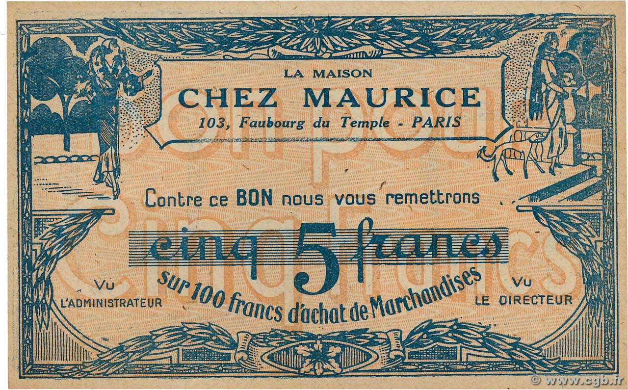 5 Francs FRANCE régionalisme et divers  1930  pr.NEUF