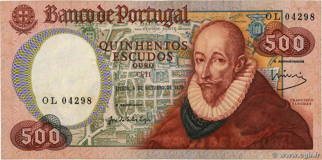 500 Escudos PORTUGAL  1979 P.177 TTB