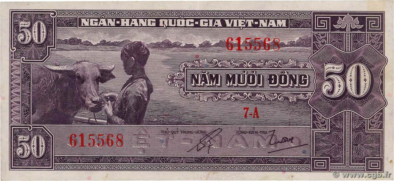 50 Dong VIET NAM SOUTH  1956 P.07a XF