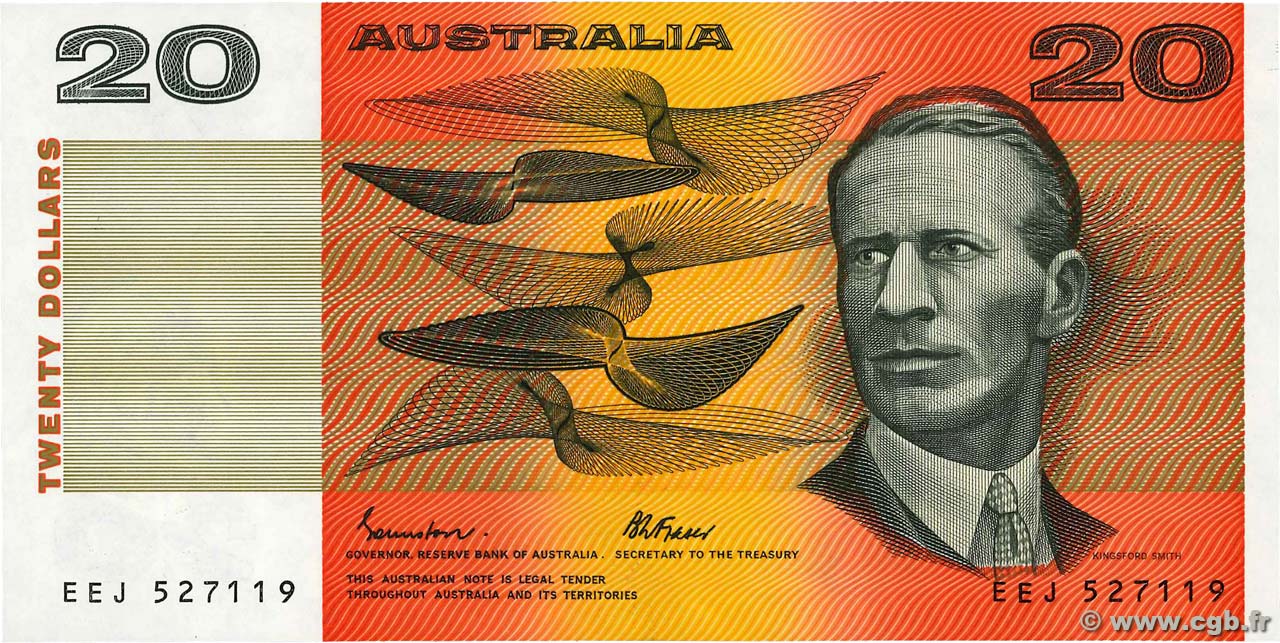 20 Dollars AUSTRALIEN  1985 P.46e fST