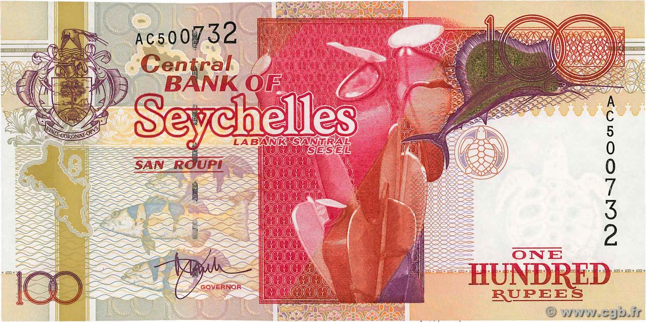 100 Rupees SEYCHELLEN  2001 P.40 ST