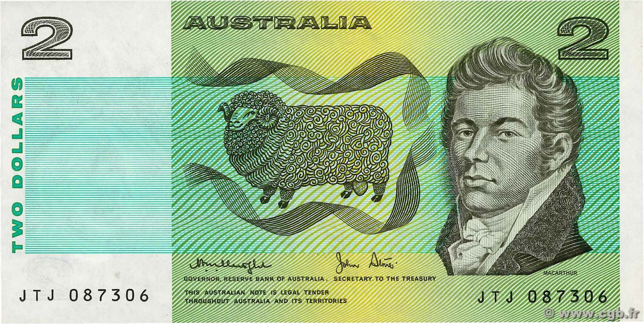 2 Dollars AUSTRALIA  1979 P.43c UNC-