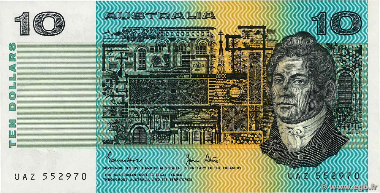 10 Dollars AUSTRALIA  1983 P.45d XF+