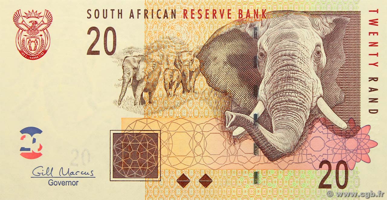 20 Rand SüDAFRIKA  2009 P.129b ST
