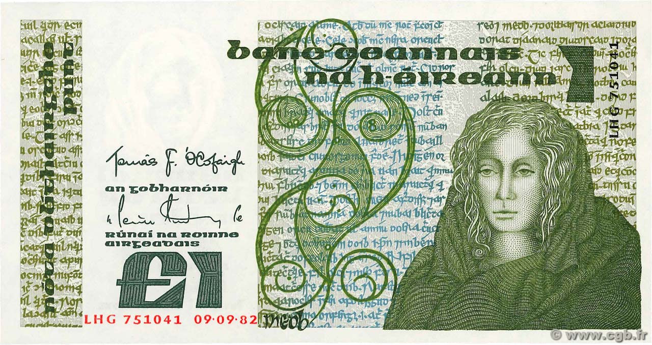 1 Pound IRLAND  1982 P.070c fST+