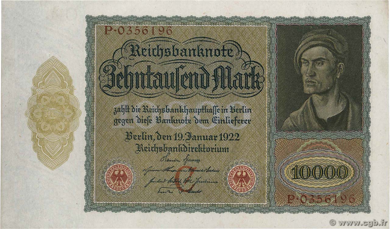 10000 Mark GERMANIA  1922 P.070 SPL