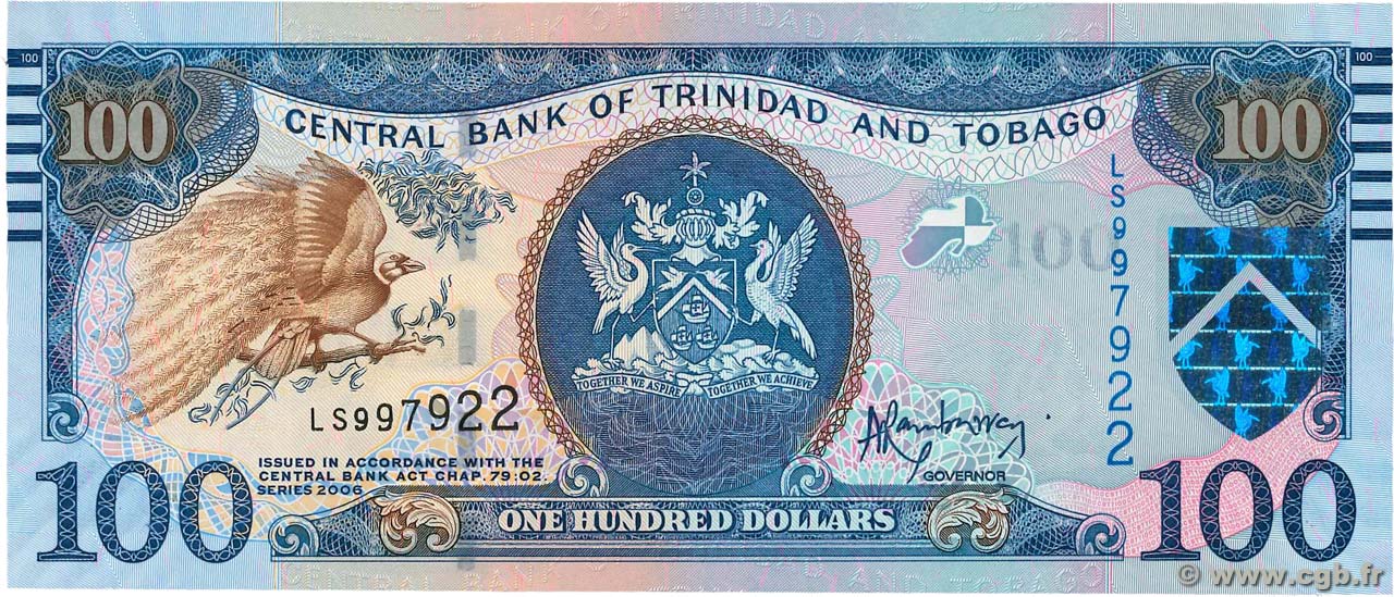 100 Dollars TRINIDAD et TOBAGO  2006 P.51 NEUF