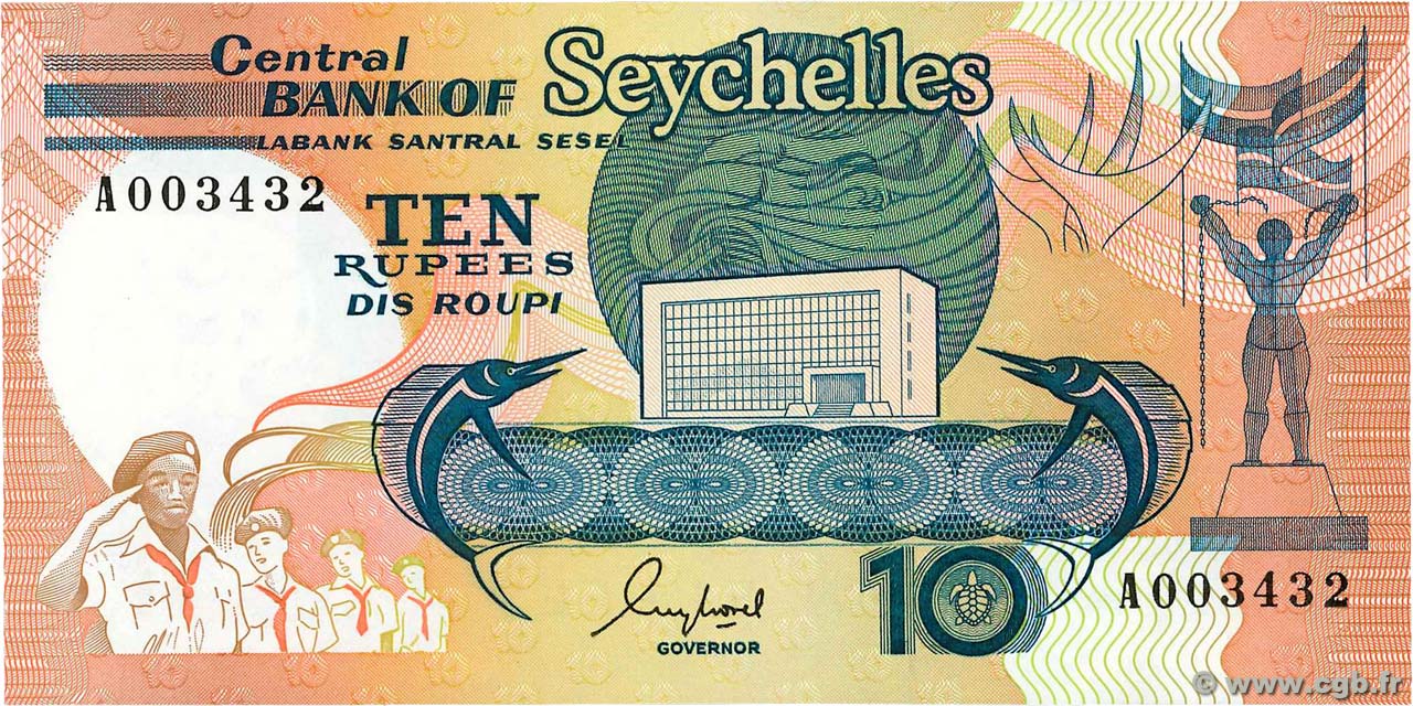 10 Rupees SEYCHELLES  1989 P.32 FDC