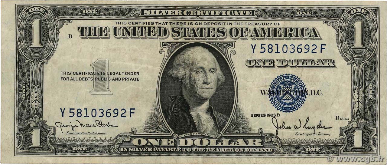 1 Dollar ÉTATS-UNIS D AMÉRIQUE  1935 P.416D1 TB