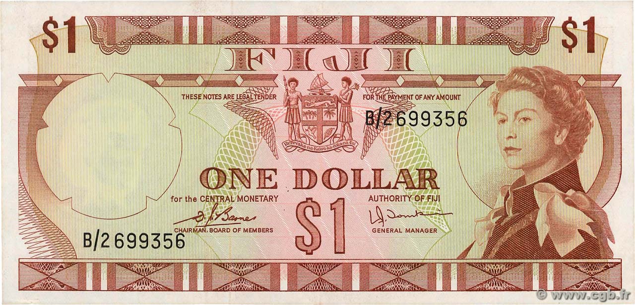 1 Dollar FIDJI  1974 P.071b SUP