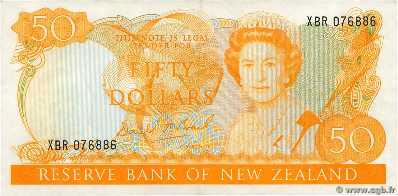 50 Dollars NOUVELLE-ZÉLANDE  1989 P.174b TTB