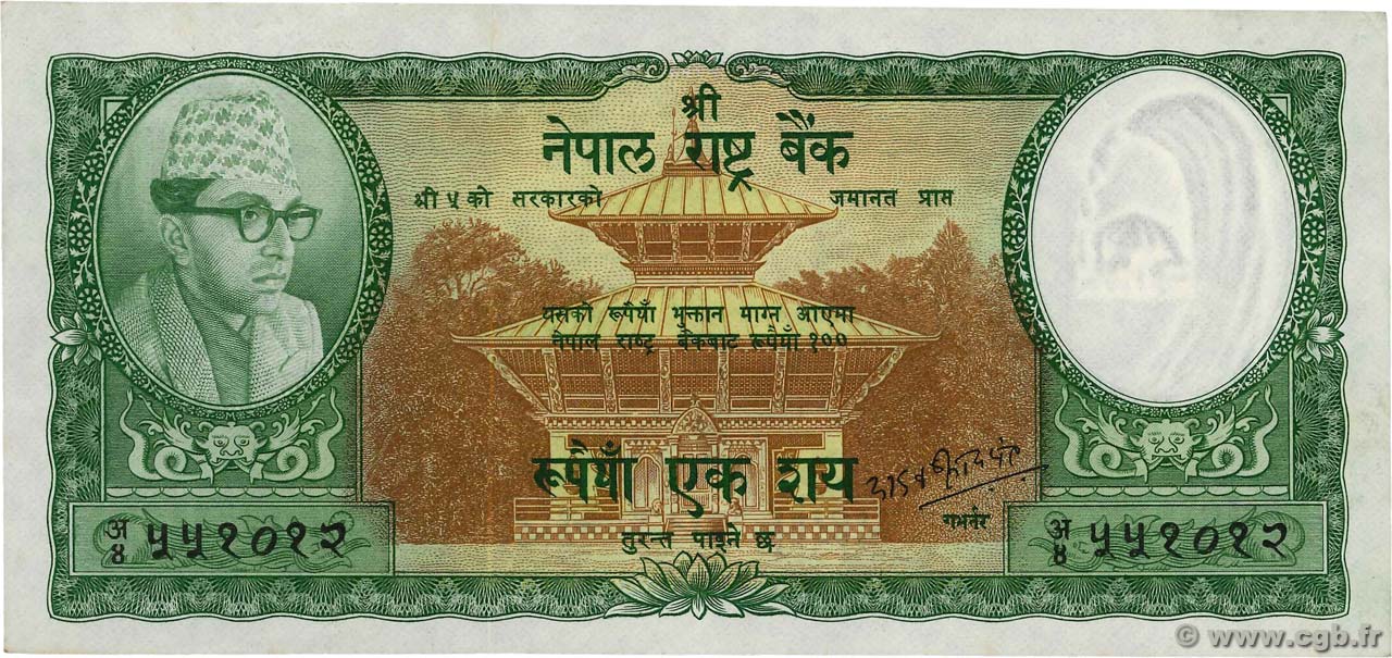 100 Rupees NEPAL  1961 P.15 EBC+