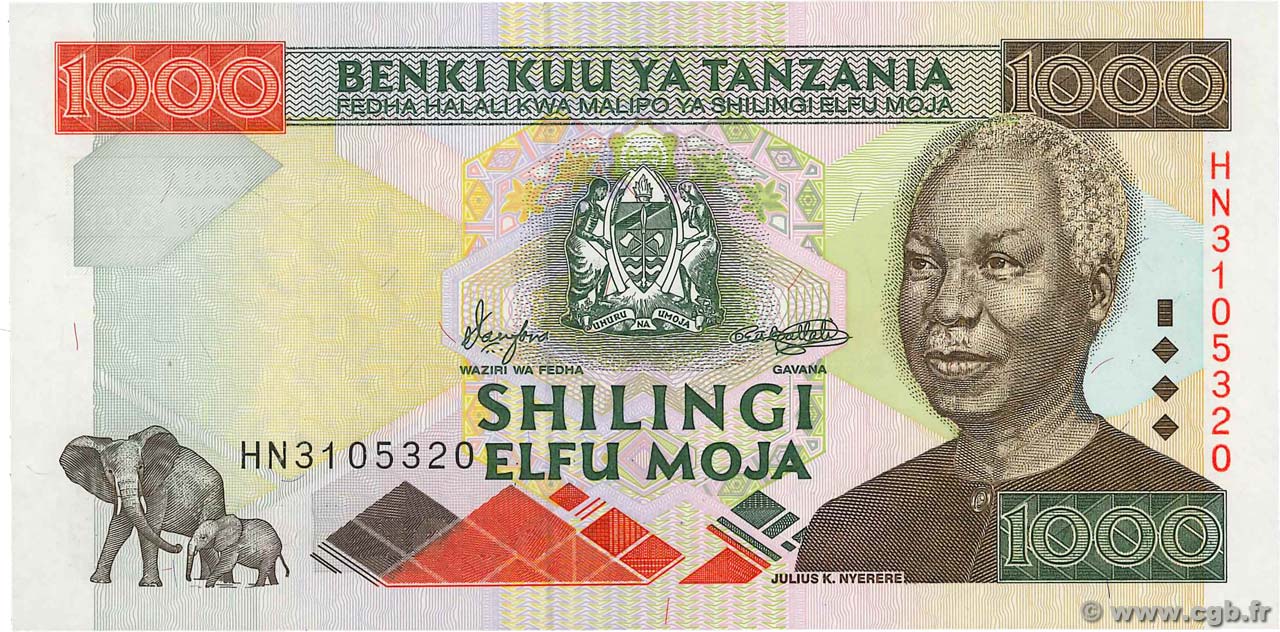 1000 Shilingi TANZANIE  2000 P.34 NEUF
