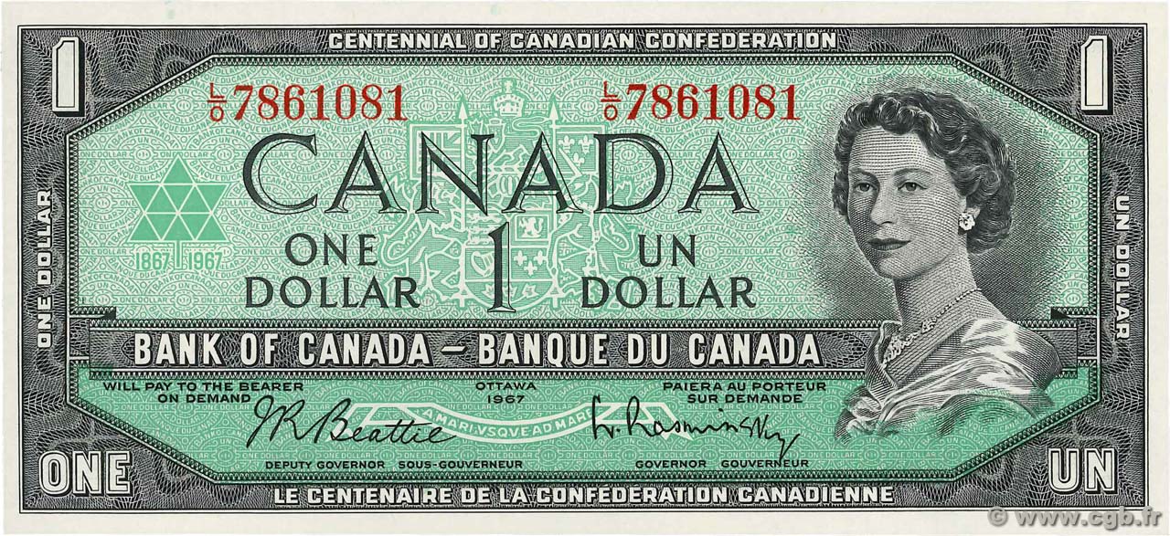 1 Dollar CANADA  1967 P.084b NEUF