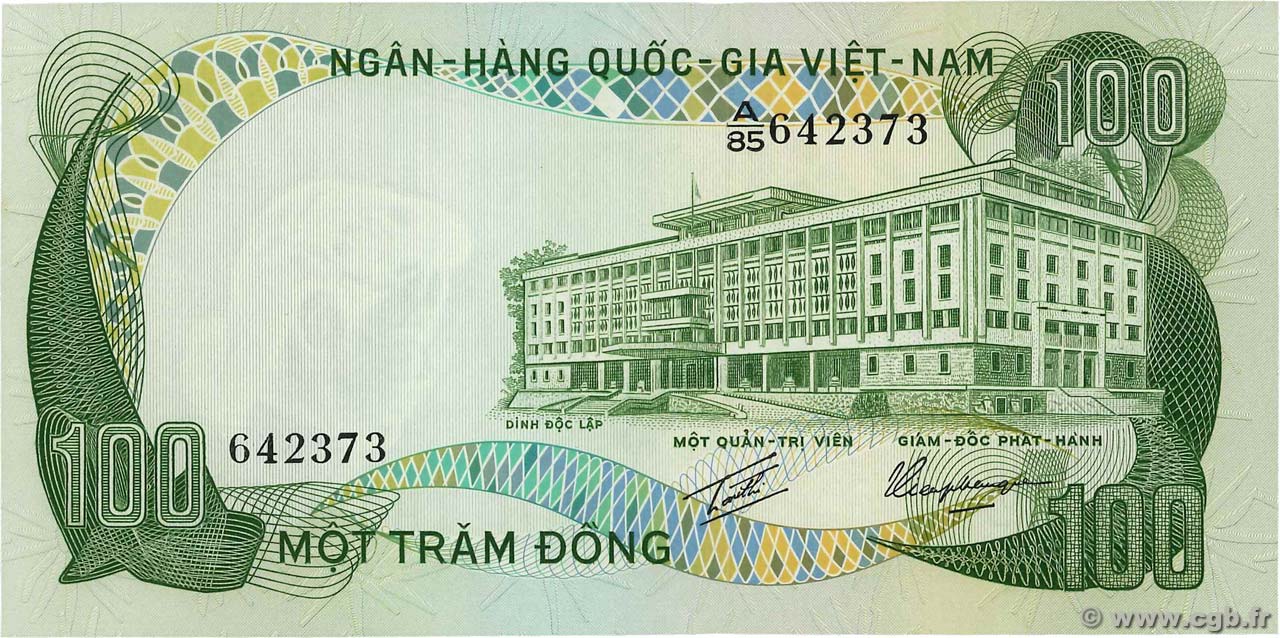 100 Dong VIET NAM SOUTH  1972 P.31a UNC