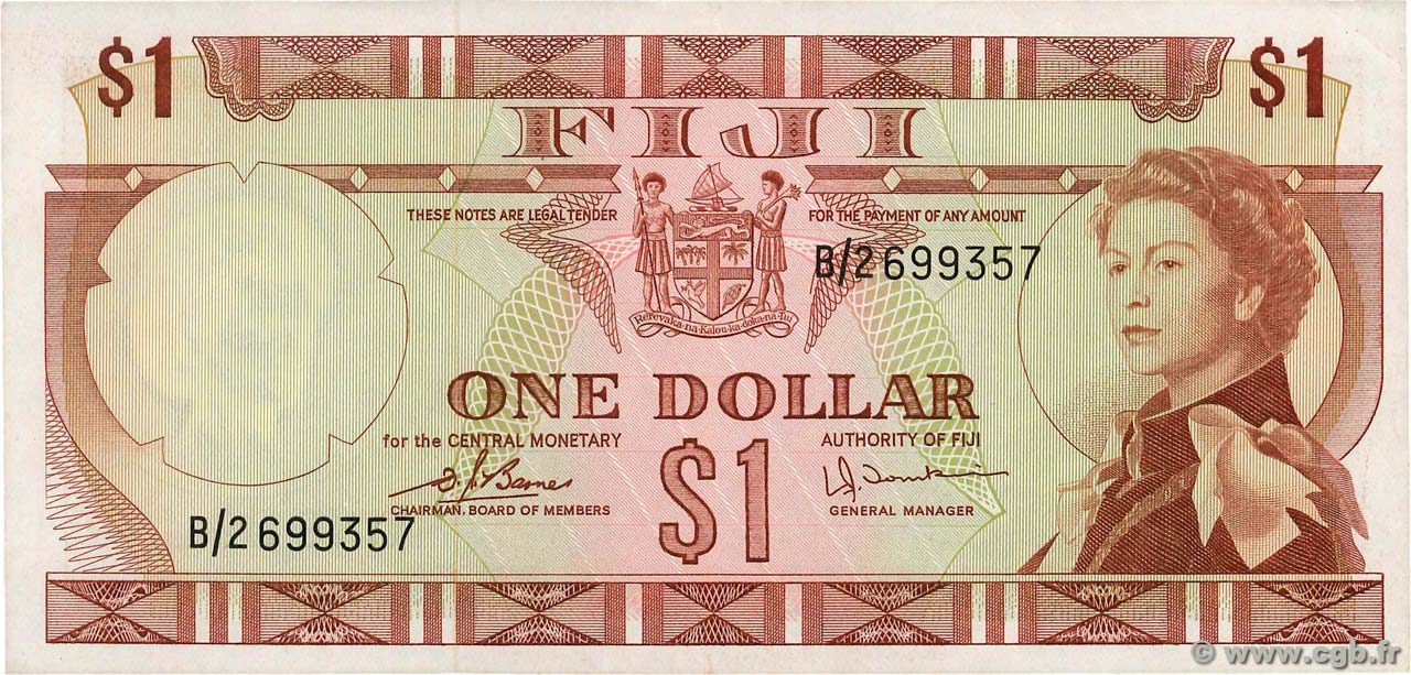 1 Dollar FIDSCHIINSELN  1974 P.071b VZ