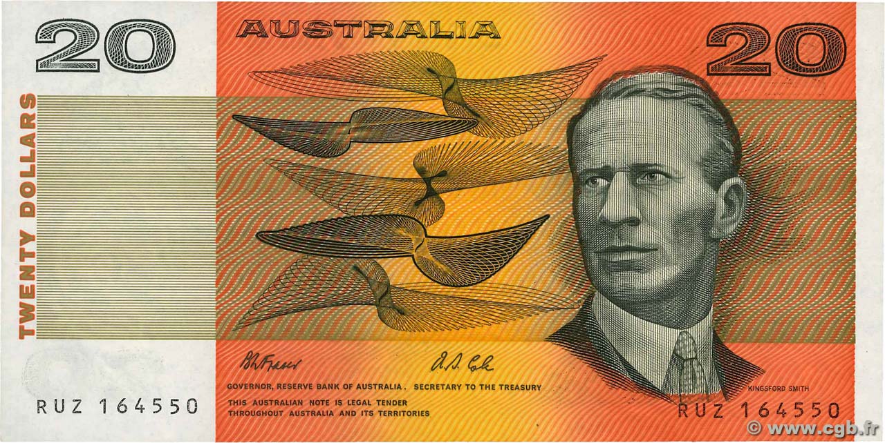 20 Dollars AUSTRALIA  1991 P.46h MBC+