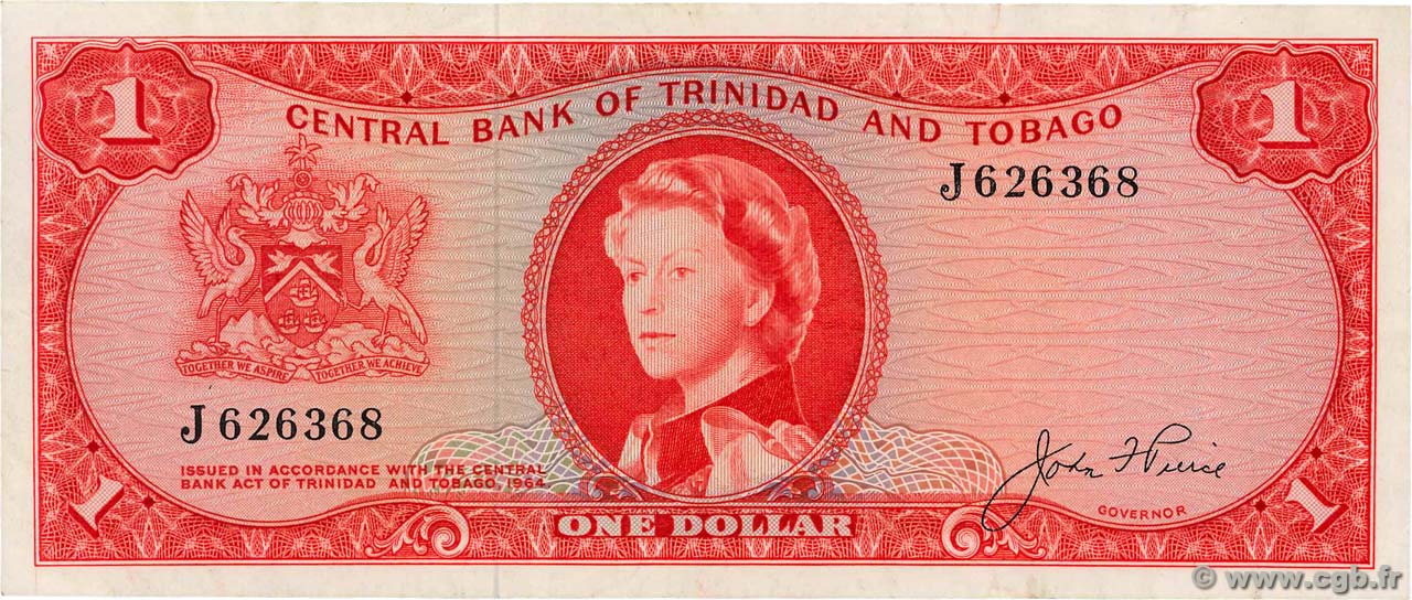 1 Dollar TRINIDAD Y TOBAGO  1964 P.26a MBC