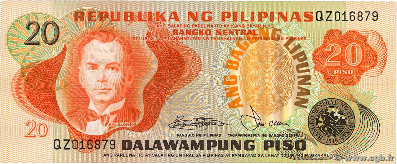 20 Piso PHILIPPINES  1978 P.162b NEUF