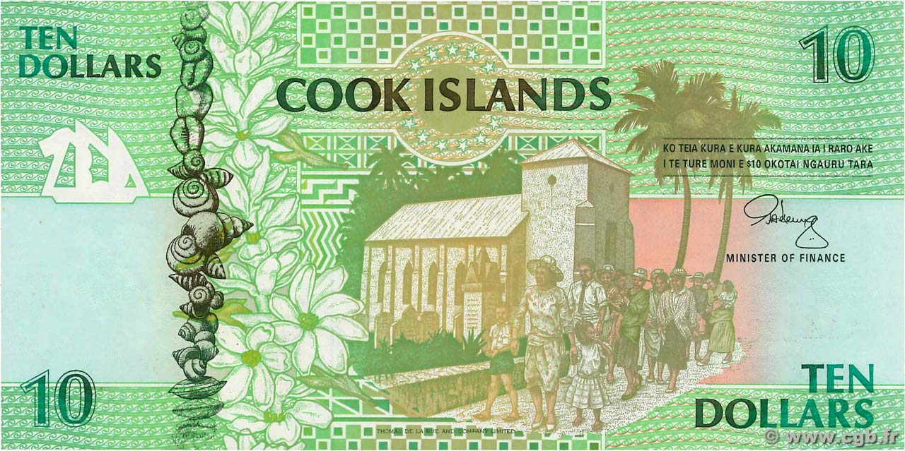 10 Dollars ÎLES COOK   1992 P.08a NEUF