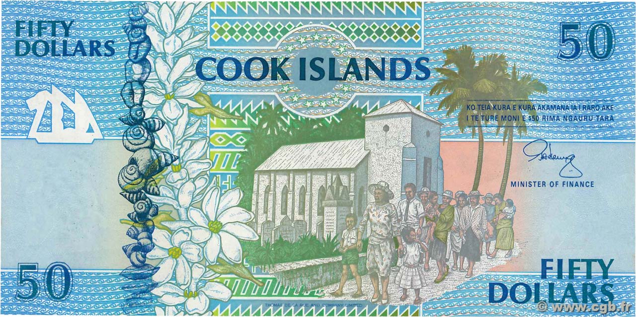 50 Dollars ÎLES COOK   1992 P.10a NEUF