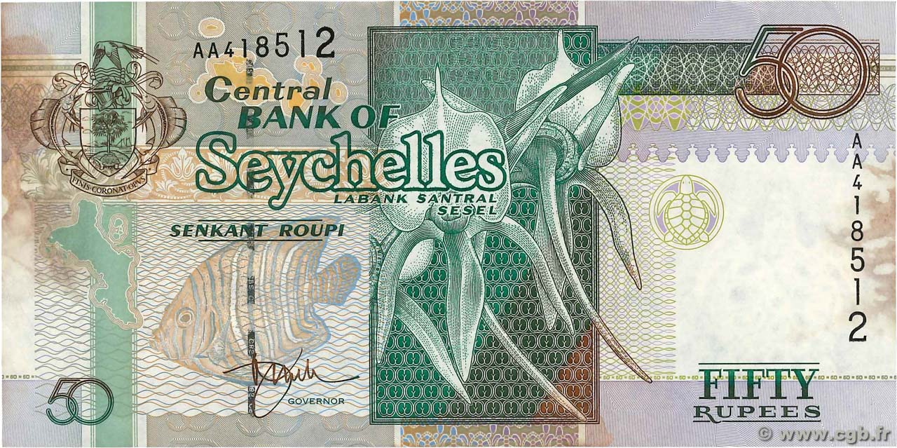 50 Rupees SEYCHELLES  1998 P.38a TTB