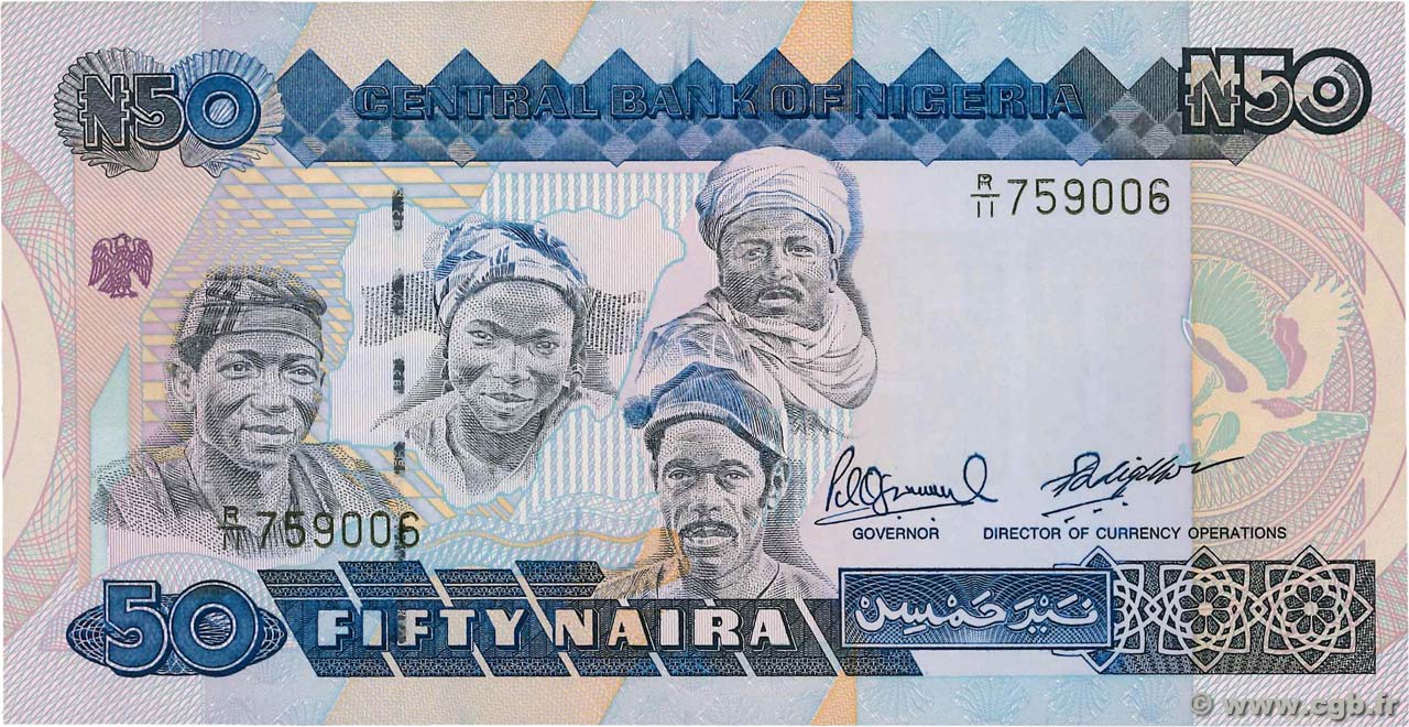 50 Naira NIGERIA  1984 P.27c NEUF